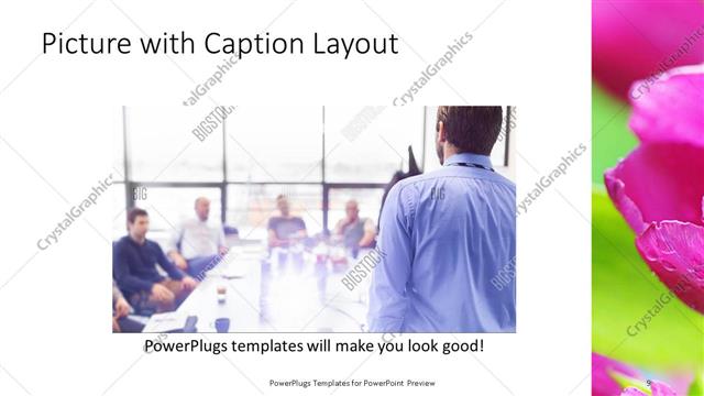 Picture with Caption presentation slide layout
