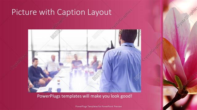 Picture with Caption presentation slide layout