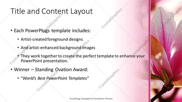 Title and Content presentation slide layout