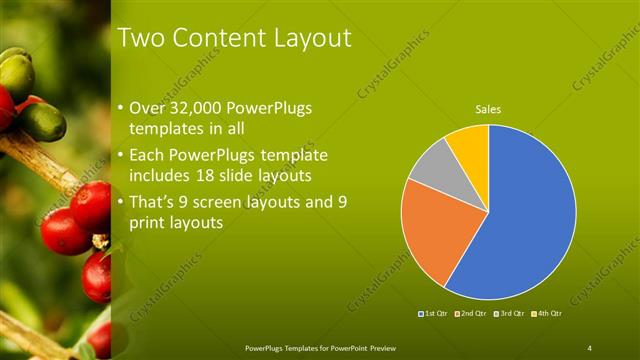 Two Content presentation slide layout