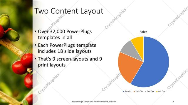 Two Content presentation slide layout