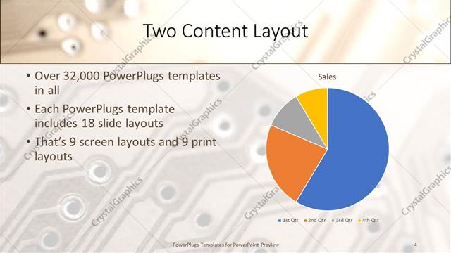 Two Content presentation slide layout