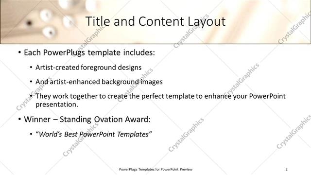 Title and Content presentation slide layout