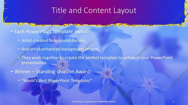 Title and Content presentation slide layout