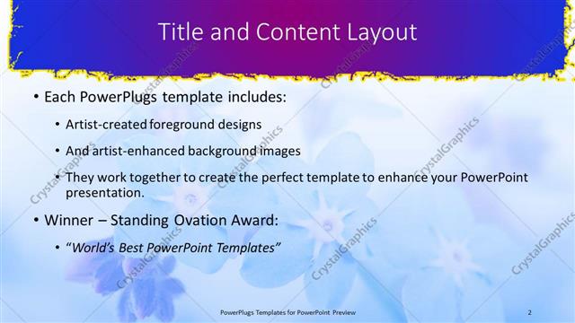 Title and Content presentation slide layout