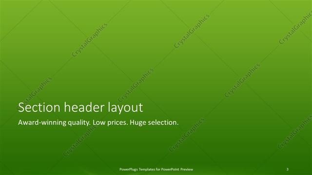 Section Header presentation slide layout