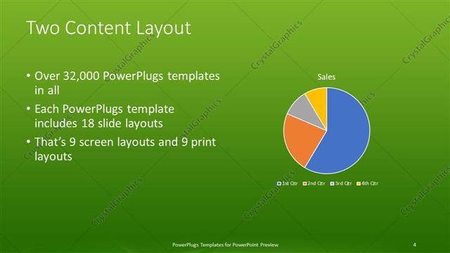 Two Content presentation slide layout
