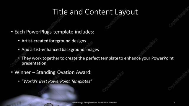 Title and Content presentation slide layout