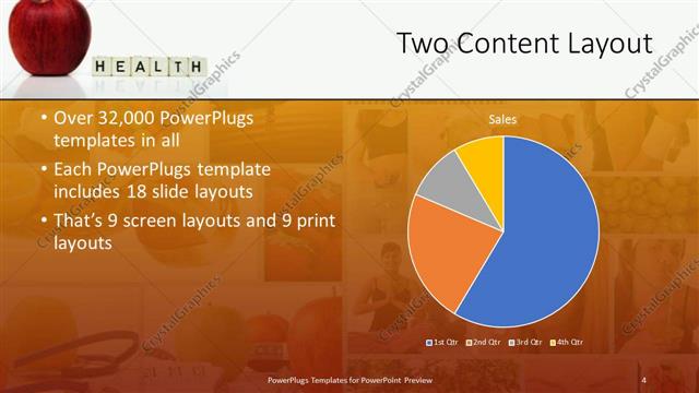 Two Content presentation slide layout