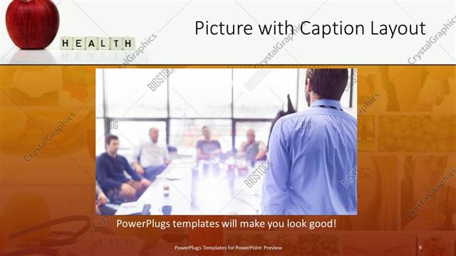 Picture with Caption presentation slide layout