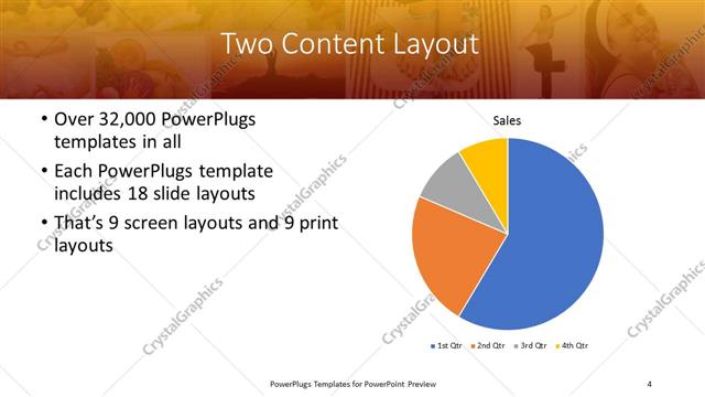 Two Content presentation slide layout
