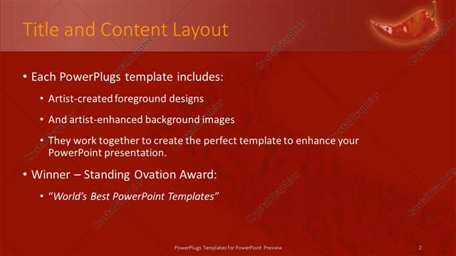 Title and Content presentation slide layout