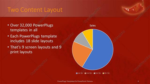 Two Content presentation slide layout