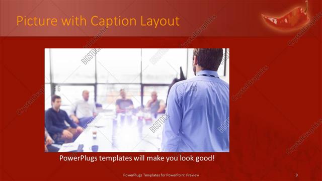Picture with Caption presentation slide layout