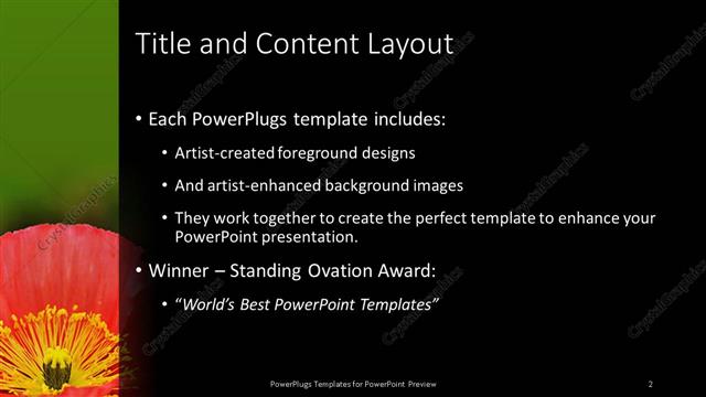 Title and Content presentation slide layout