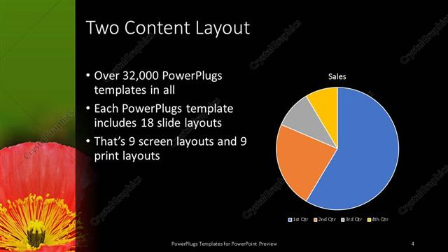 Two Content presentation slide layout