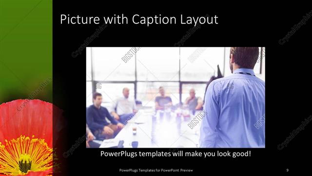 Picture with Caption presentation slide layout