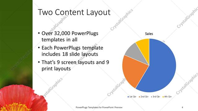 Two Content presentation slide layout