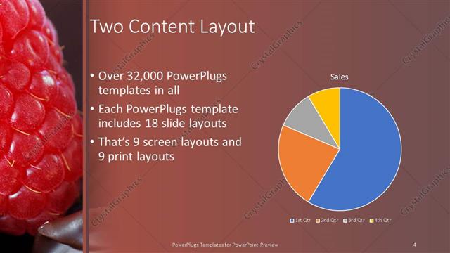 Two Content presentation slide layout
