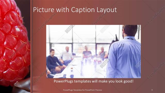 Picture with Caption presentation slide layout