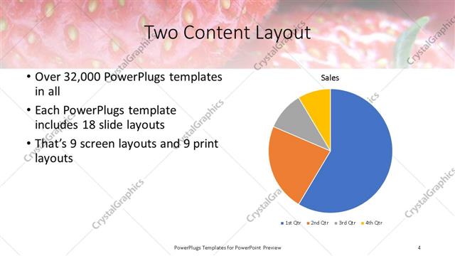 Two Content presentation slide layout