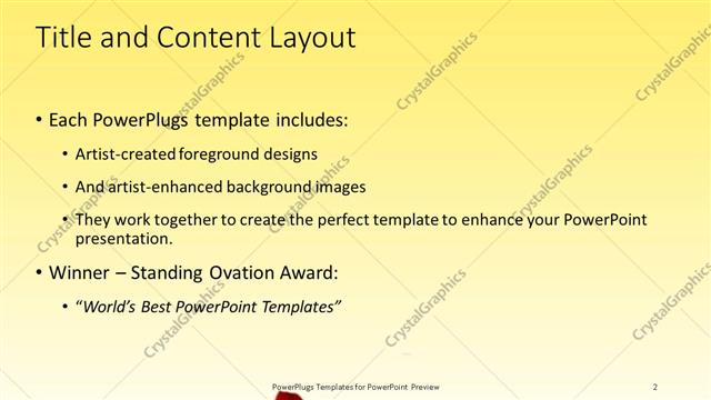 Title and Content presentation slide layout
