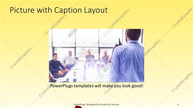 Picture with Caption presentation slide layout