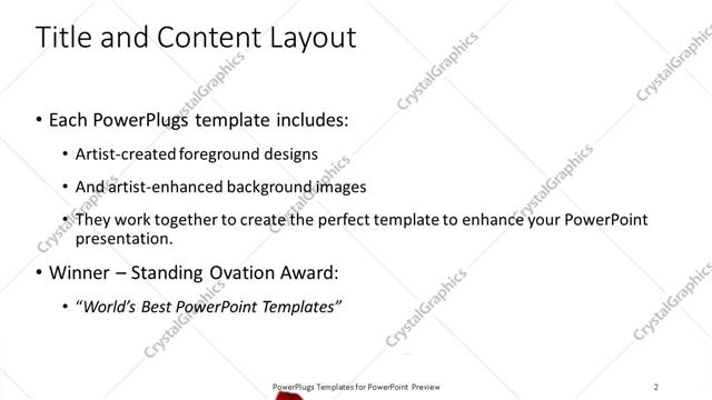 Title and Content presentation slide layout