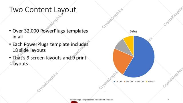 Two Content presentation slide layout