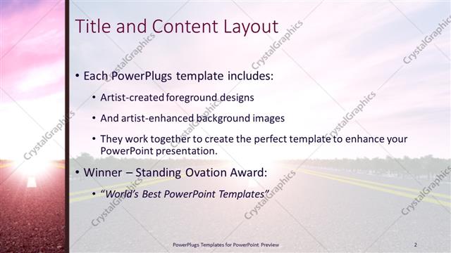 Title and Content presentation slide layout