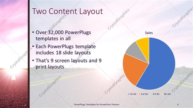 Two Content presentation slide layout