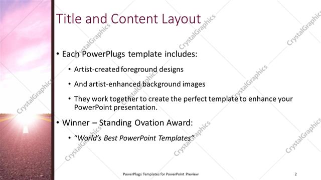 Title and Content presentation slide layout