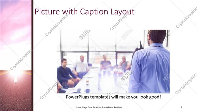 Picture with Caption presentation slide layout