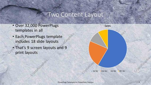 Two Content presentation slide layout