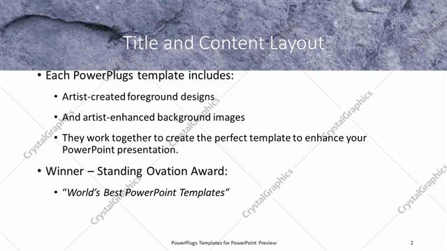 Title and Content presentation slide layout
