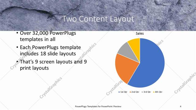 Two Content presentation slide layout