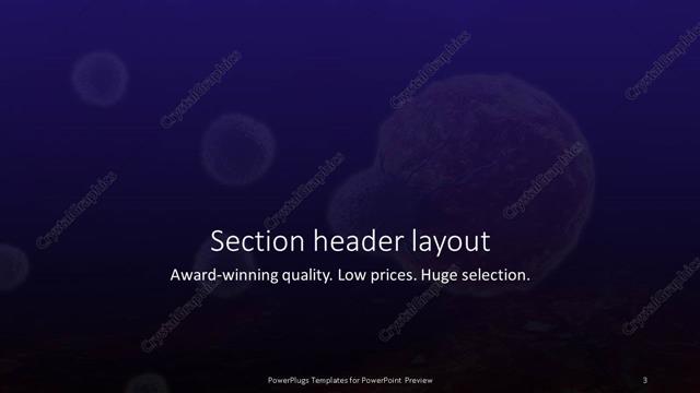 Section Header presentation slide layout