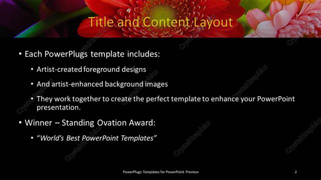 Title and Content presentation slide layout