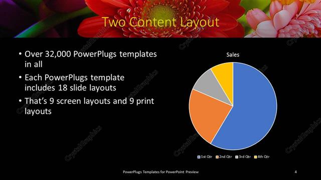 Two Content presentation slide layout