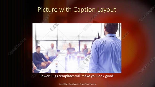 Picture with Caption presentation slide layout