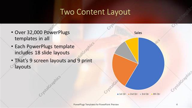 Two Content presentation slide layout
