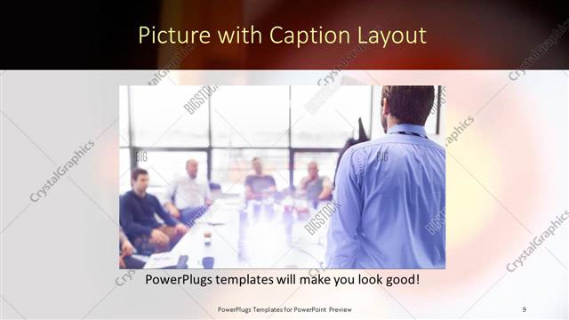 Picture with Caption presentation slide layout