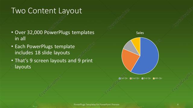 Two Content presentation slide layout