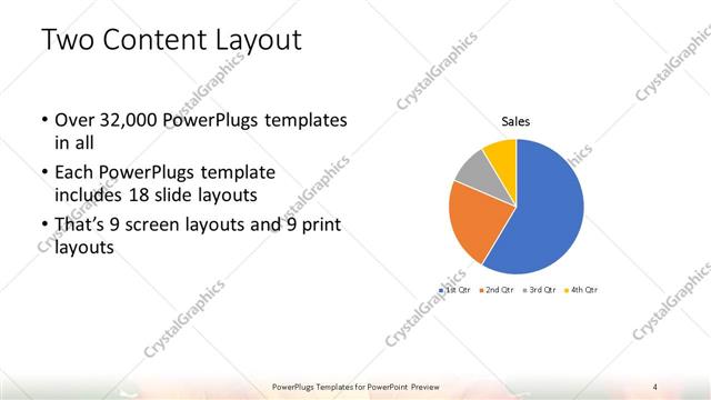 Two Content presentation slide layout