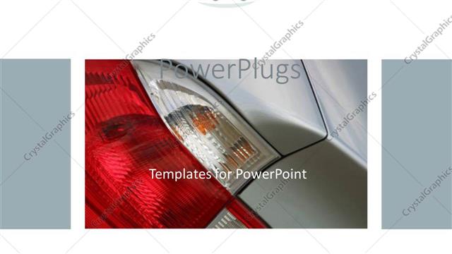  Presentation with auto - Close up shot of car tail light with a white background