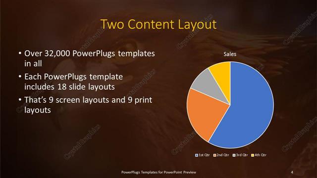 Two Content presentation slide layout