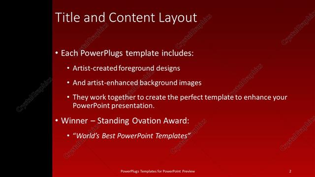 Title and Content presentation slide layout