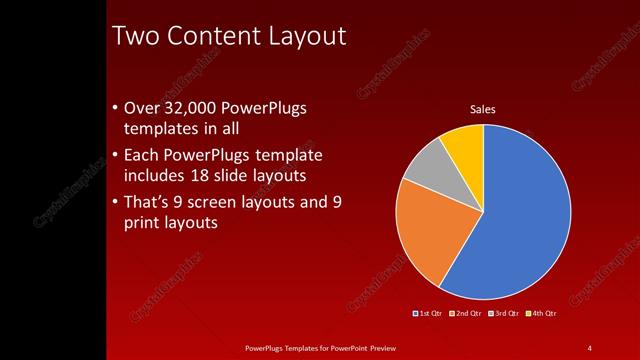 Two Content presentation slide layout