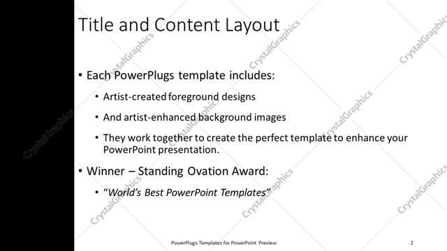 Title and Content presentation slide layout