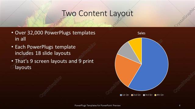 Two Content presentation slide layout